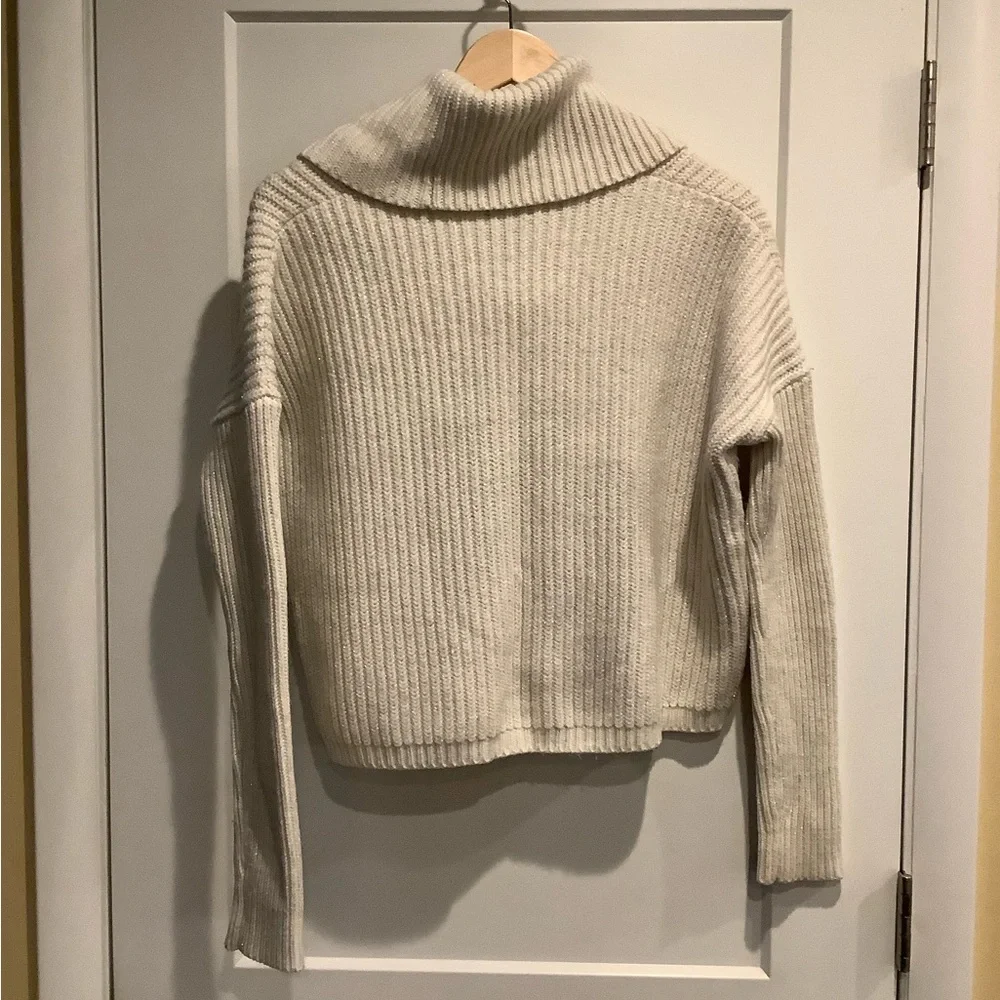Express Cream Cowl Neck Sweater
